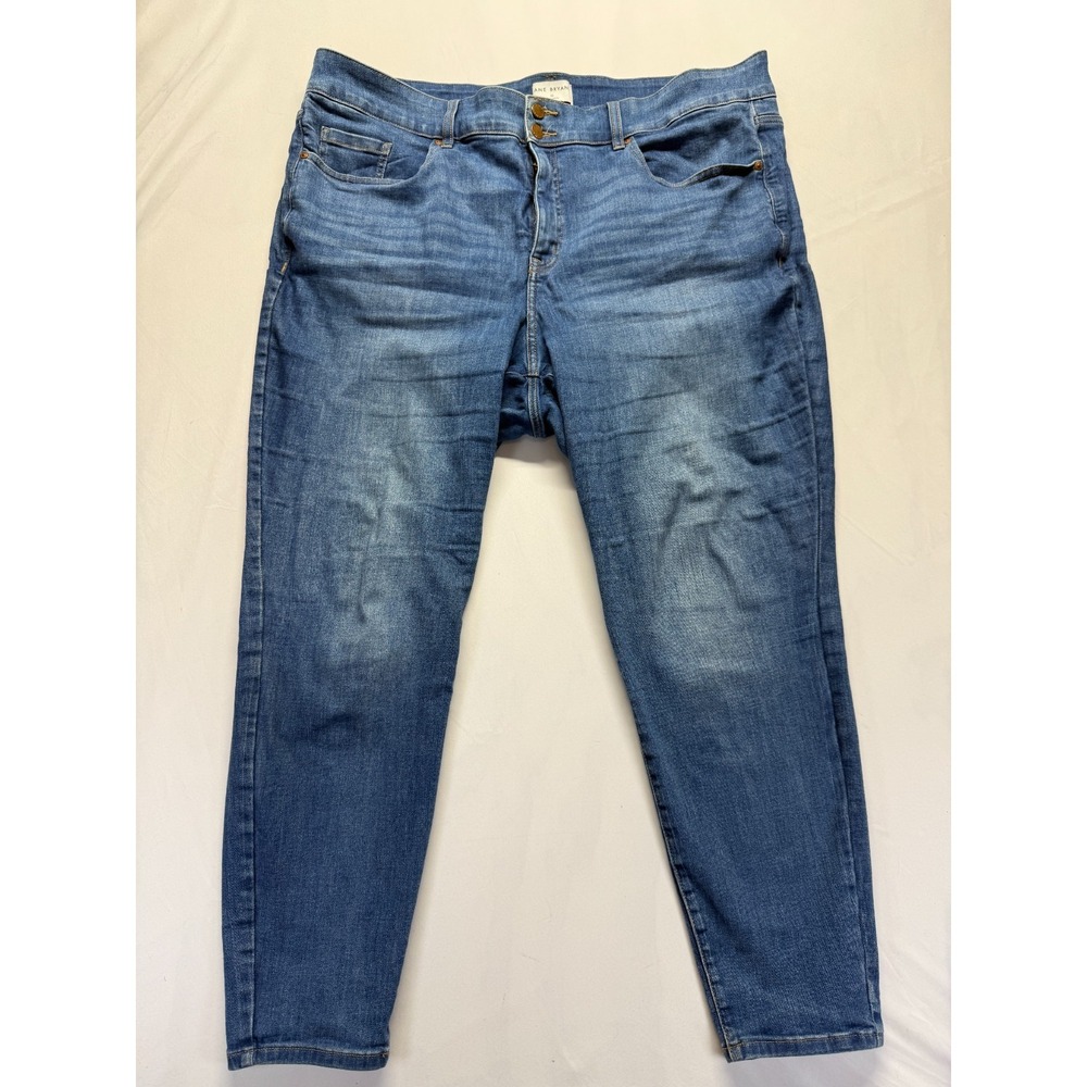 Lane Bryant High Rise Tighter Tummy Skinny Jeans Womens 22 Blue Denim Cotton